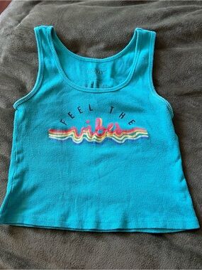 Turquoise 'Feel The Vibes' Tank Top